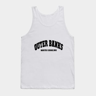 Outer Banks North Carolina Printed Black Text Tank Top